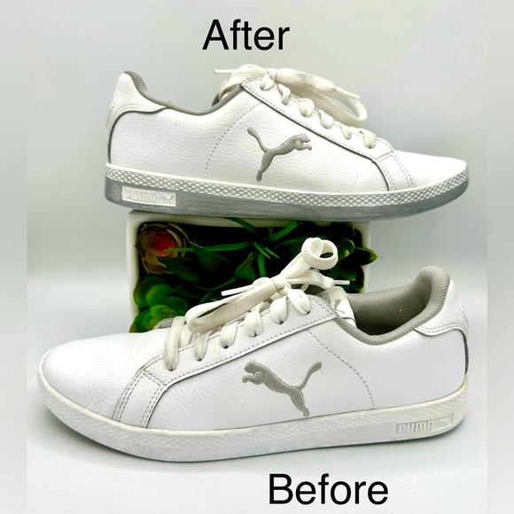 🌺PUMA Leather Lace-up Sneakers Smash Cat Sneakers. One-Of-A-Kind🌸🌺 - Picture 2 of 16